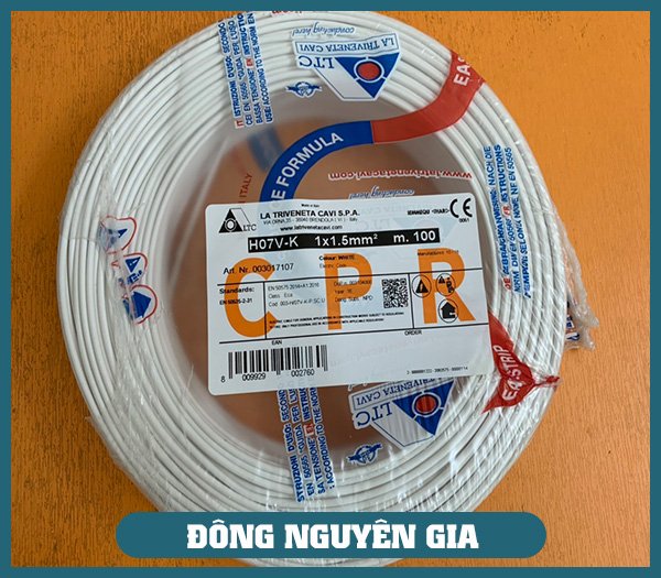 Cáp đơn mềm H07V-K 1x1.5mm2